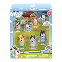 Set de Figuras Bluey Articulable Pack x8